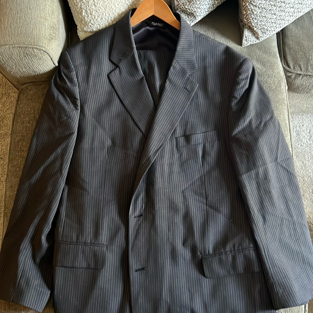 Joseph banks gray pinstripe suit.